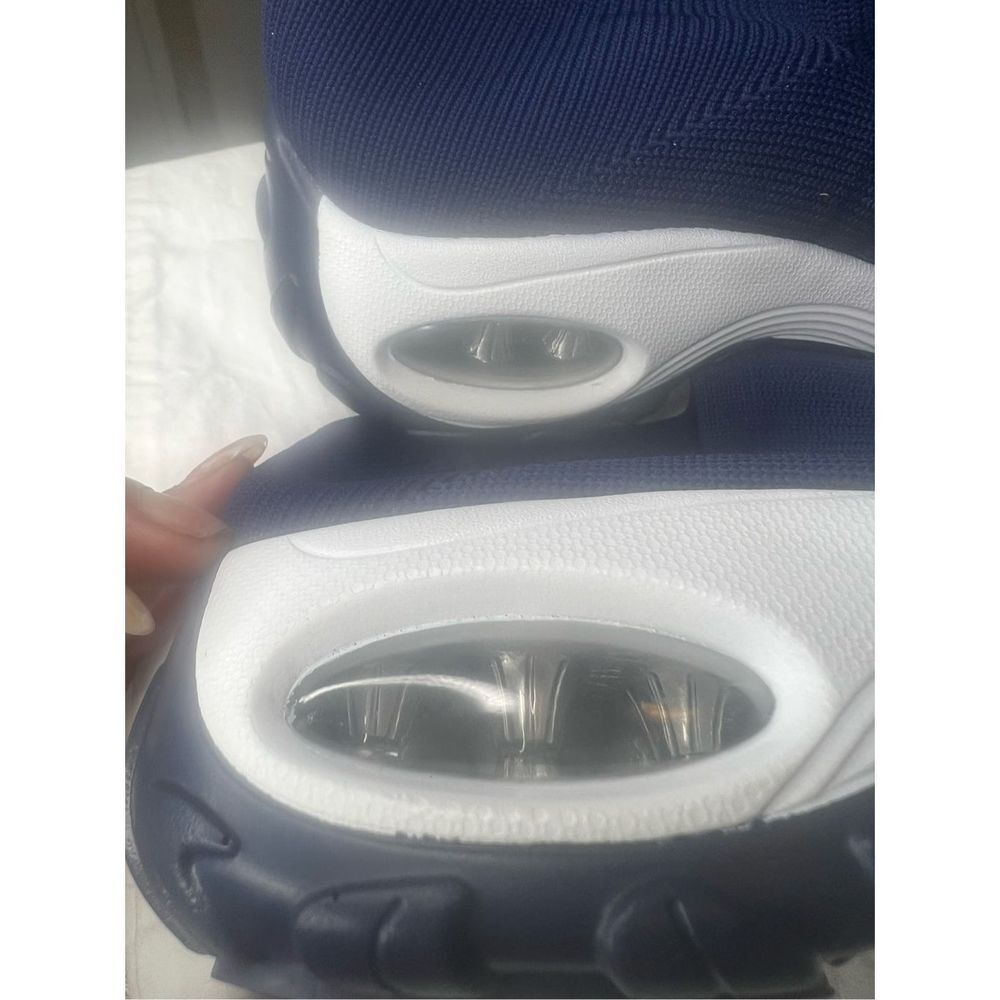 OSTQ Blue White Slip on Tennis Shoe Fits Like A Glove./Brand New - Picture 6 of 11